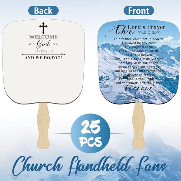 Church Fans Christian Gift Handheld Bible Verse Bulk for Easter Holy Week - Picture 4 of 7